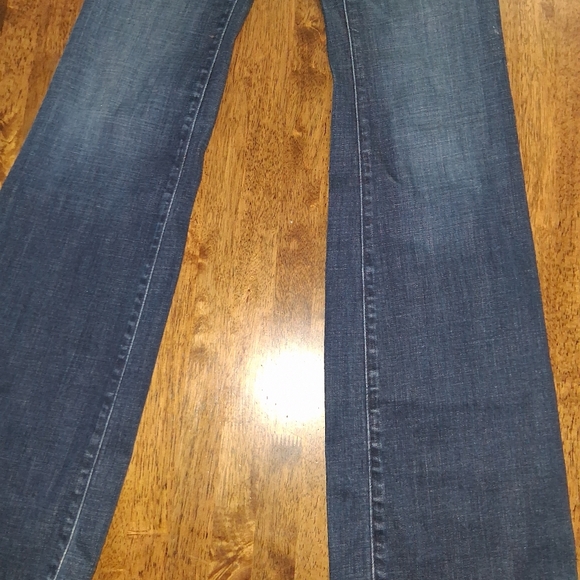 Good American Good Flare Stretch Denim Jeans in Deep Indigo Dark Wash 00/24 - Picture 5 of 8